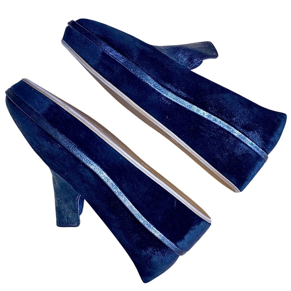 Antelope Black Metallic Suede  Platform Whimsy Chic Loafers Women's Shoes 39/8.5